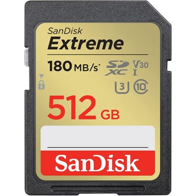 Tarjeta Extreme SD UHS I de 512 GB