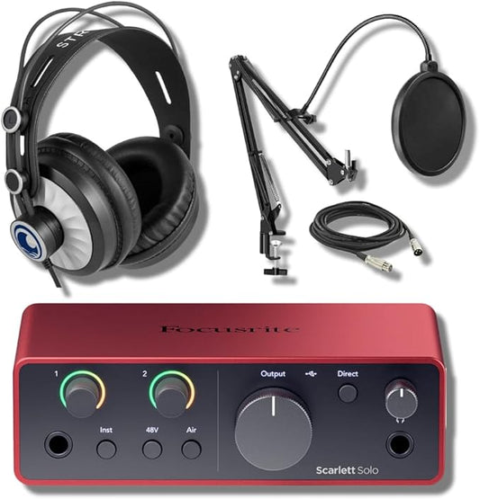 Scarlett Solo 4G Studio Recording Bundle