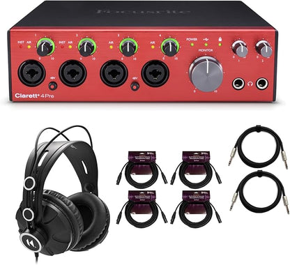 Focusrite Clarett Plus With 8 Items