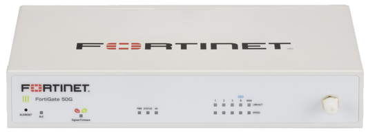 Fortinet FortiGate 50G firewall — front angled product image