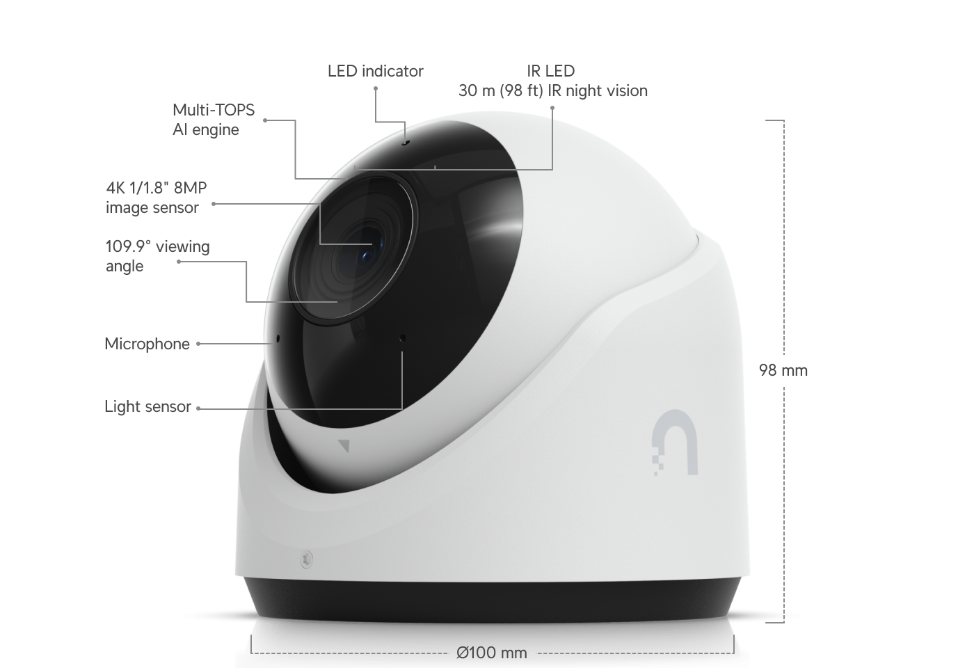 Ubiquiti UniFi Protect G6 Turret White UVC-G6-Turret-W