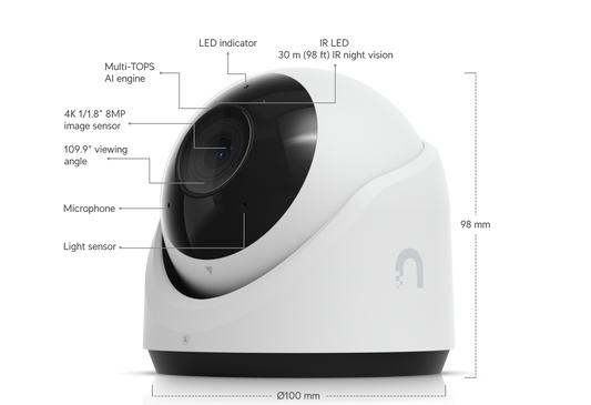 Ubiquiti UniFi Protect G6 Turret White UVC-G6-Turret-W